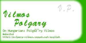 vilmos polgary business card